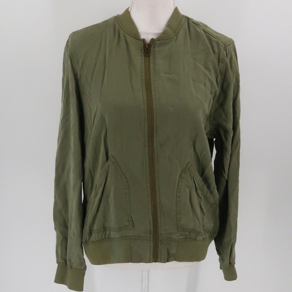 Kenneth Cole Reaction Army Green Full Zip Style Jacket Size Large